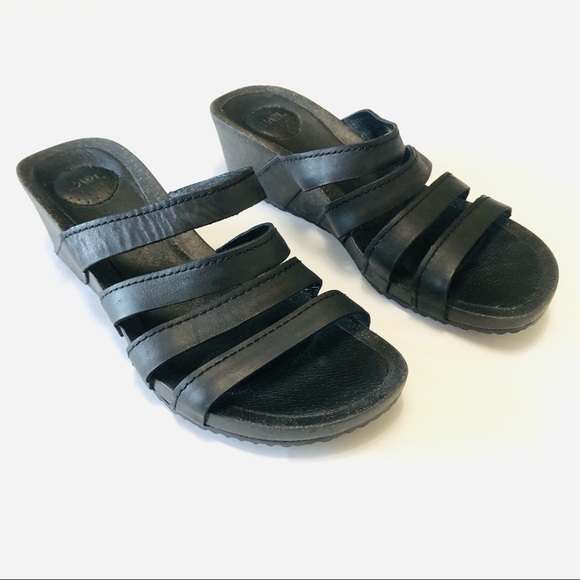 Teva Ysidro Black Slide Wedge Sandals - Women’s 9 - Picture 1 of 5